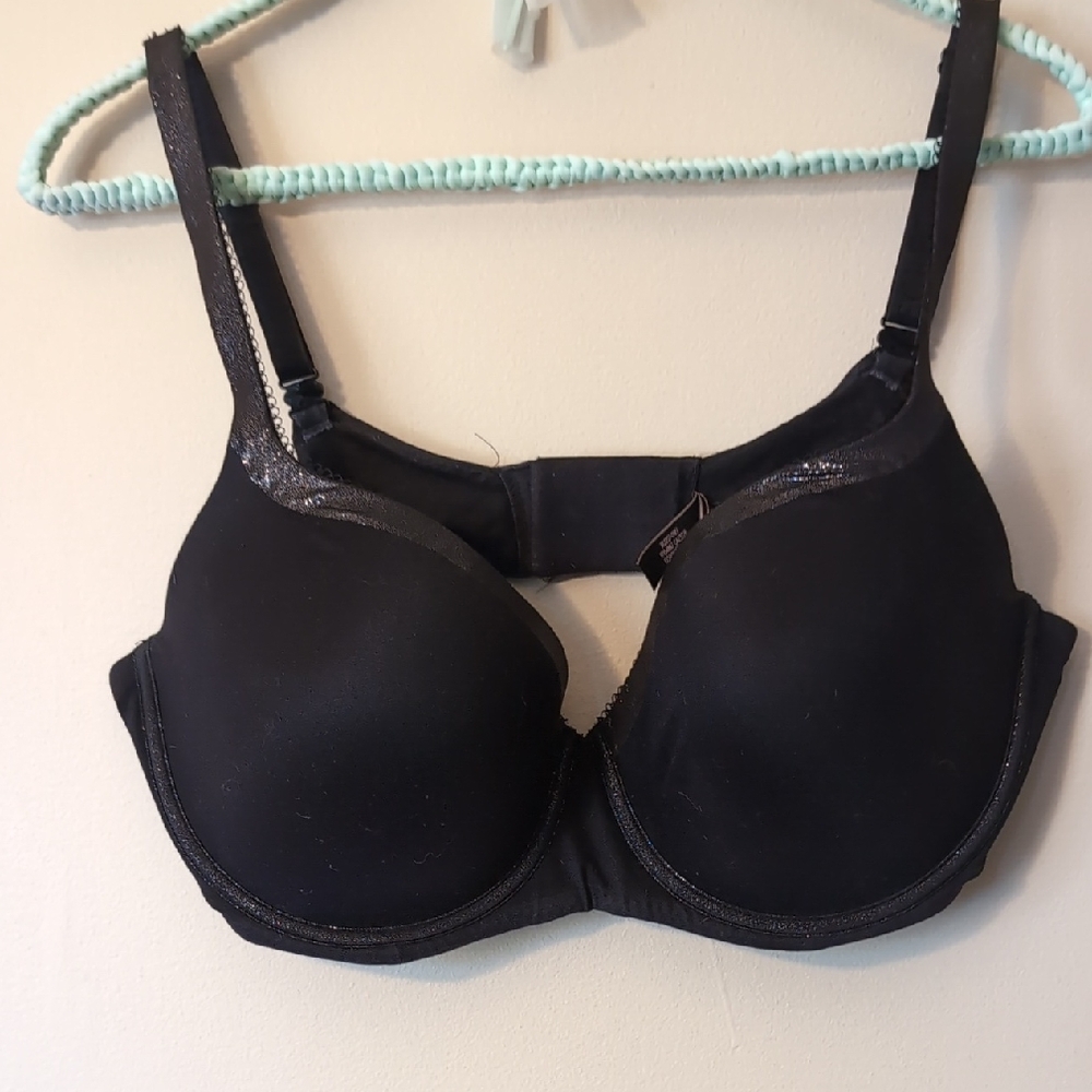 Victoria's Secret Body by Victoria Black Lined Demi Bra with Shimmer Detail